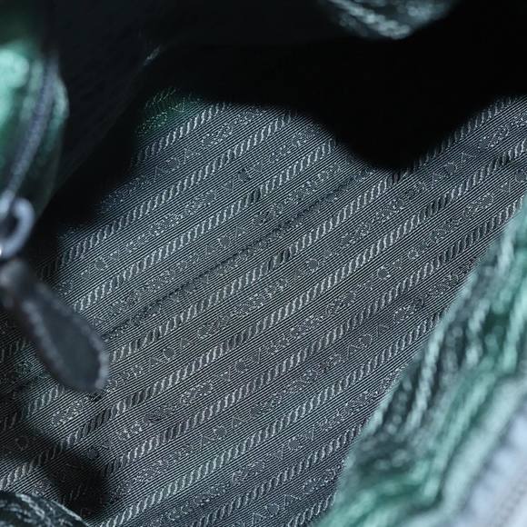 PRADA Hand Bag Nylon 2way Silver Gray Auth 89250 - Picture 11 of 16